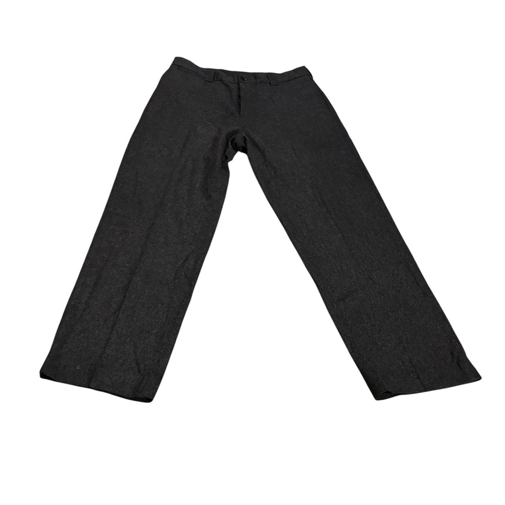 Polo Ralph Lauren Mens Charcoal Grey Wool Blend Button Fly Dress Pants 35x31 Vtg